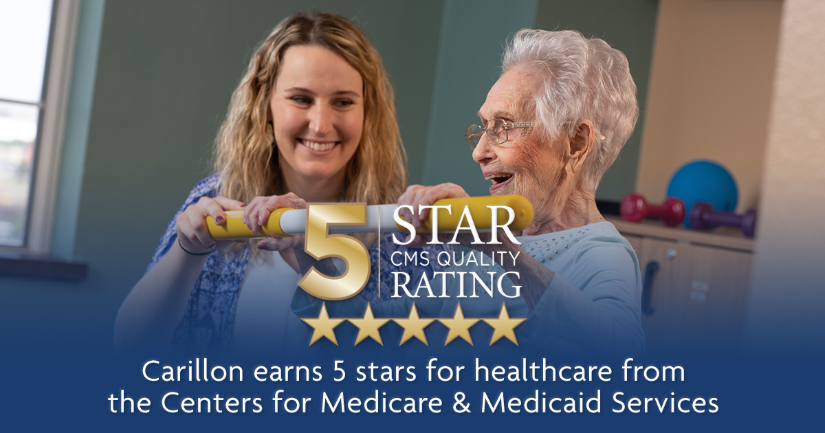 5 star rating for Carillon senior living